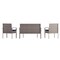 Emma and Oliver 4 Piece Patio Set with Steel Frame and Cushions - Outdoor Seating